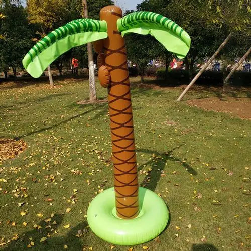 Inflatable Coconut Tree Water Polo Set - Summer Fun for Kids & Parents