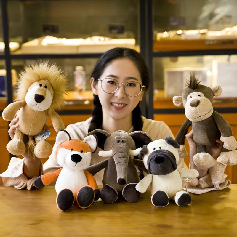 Wild Safari Plush Animal Dolls Set - 25cm Lifelike Forest Friends