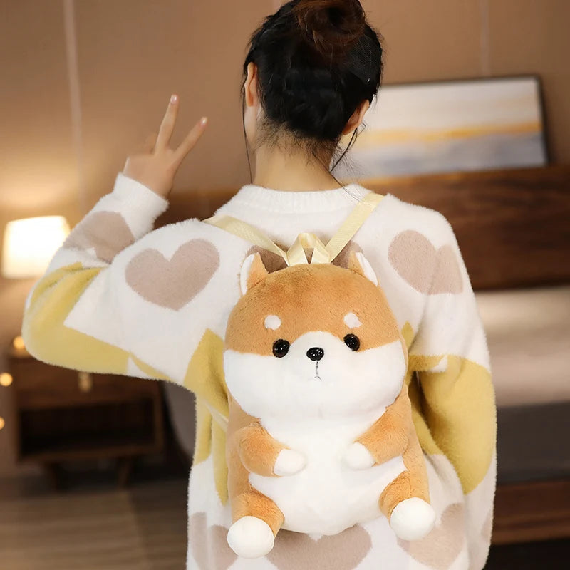 Adorable Shiba Inu Plush Backpack - Perfect School Companion for Kids