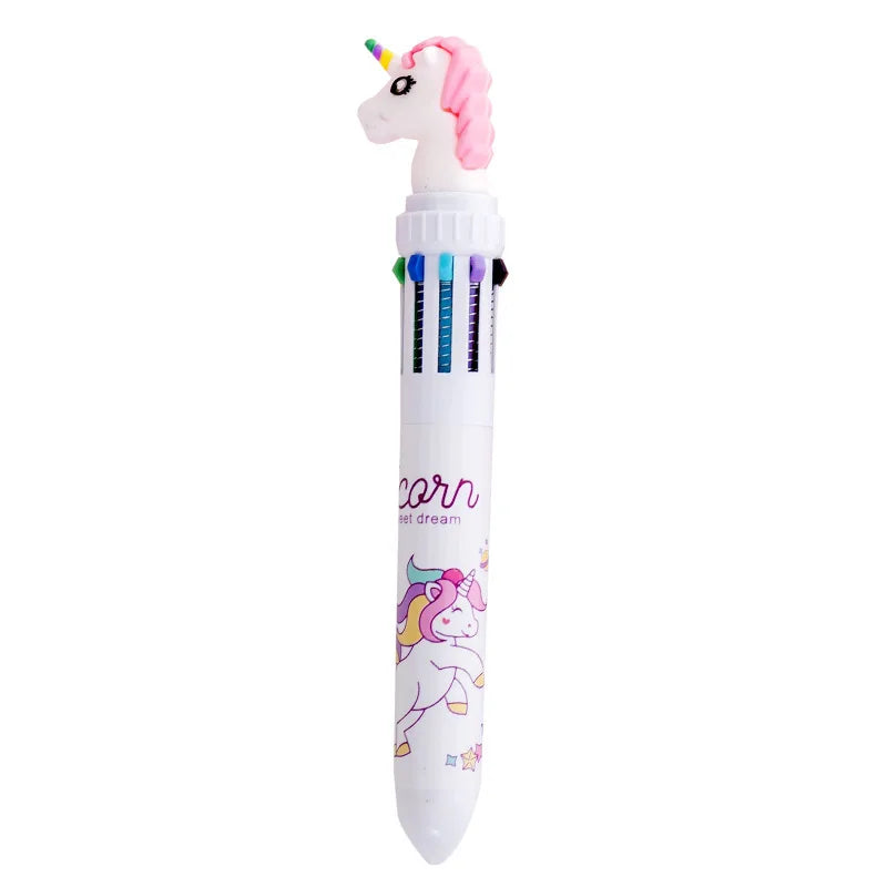 1Pc Dream Unicorn 10 Colors Chunky Ballpoint Pen  for Child Student - ToylandEU