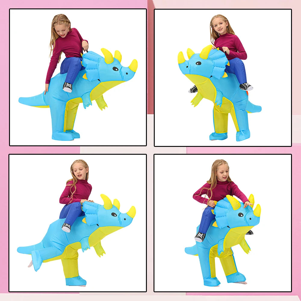 Inflatable Triceratops Dinosaur Costume for Kids - Fun for Halloween & Cosplay