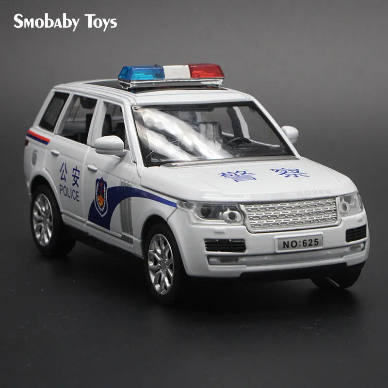 1:32 Scale Die-cast Range Rover Police SUV Model with Lights and Music - ToylandEU