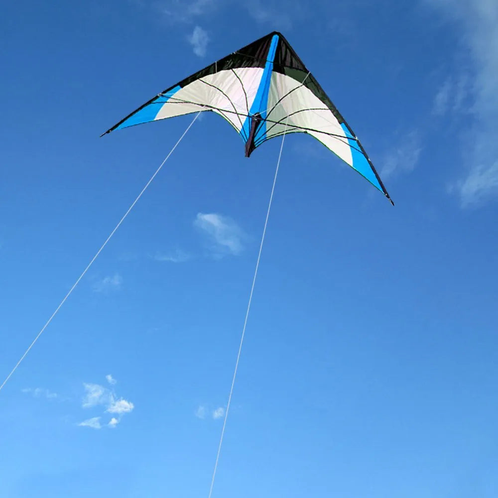 48-inch Professional Dual Line Blue Stunt Kite With Handle