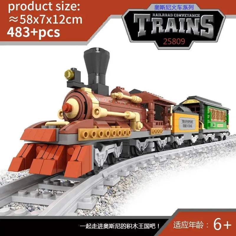 Lego Compatible City Train Set Building Blocks With Tracks - ToylandEU