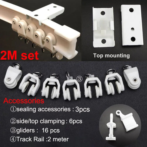 Adjustable Ceiling Mounted Curtain Track Rail with Flexible Straight Sliding Capability ToylandEU.com Toyland EU