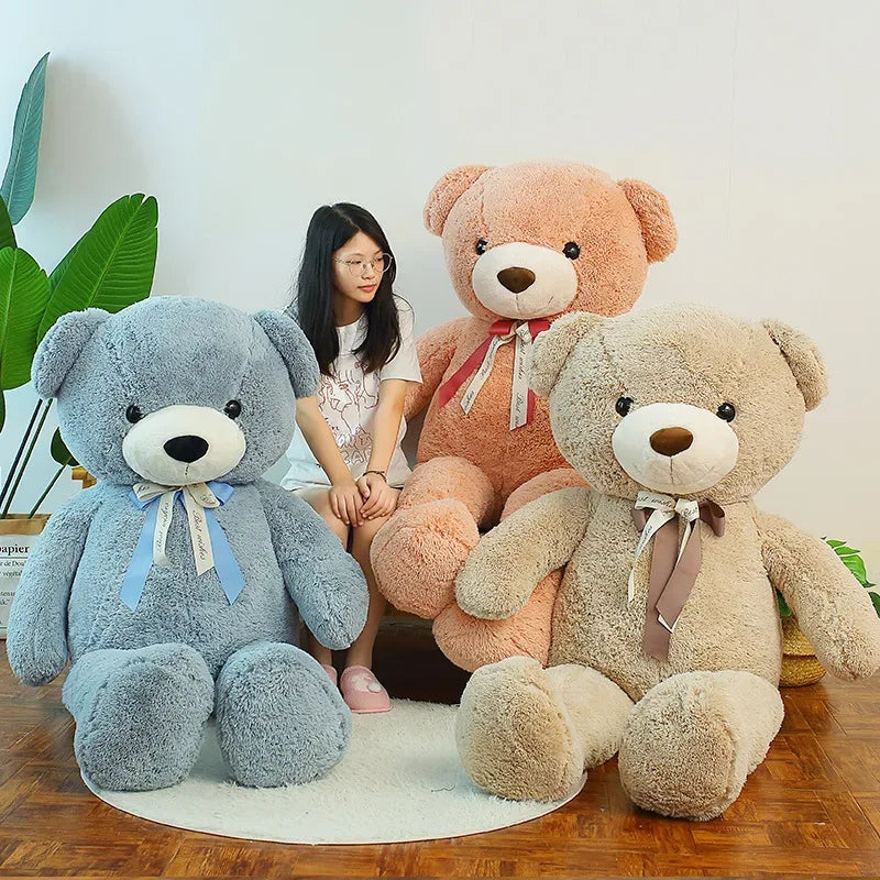 Giant Teddy Bear Plush Toy Three Color Huggable Gift - ToylandEU