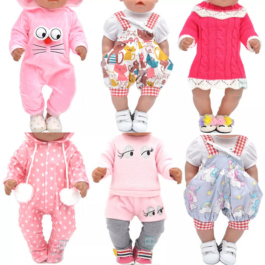 Casual Doll Clothes for 43 cm Newborn and American Girl Dolls - ToylandEU