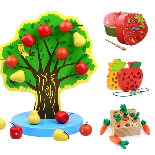 Apple Worm Montessori Wooden Educational Toy - ToylandEU