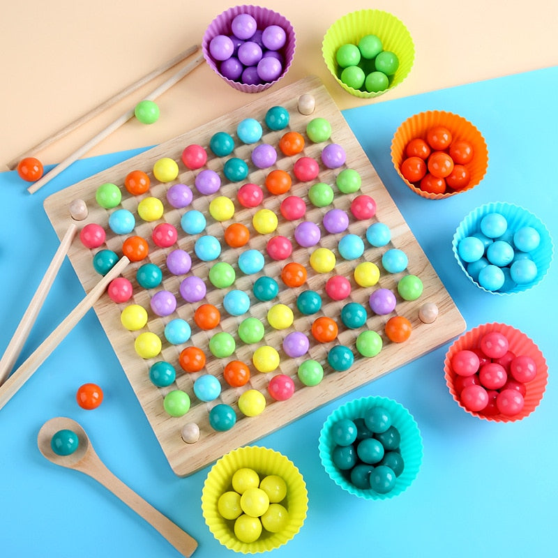Montessori Wooden Beads Puzzle Educational Toy for Kids
