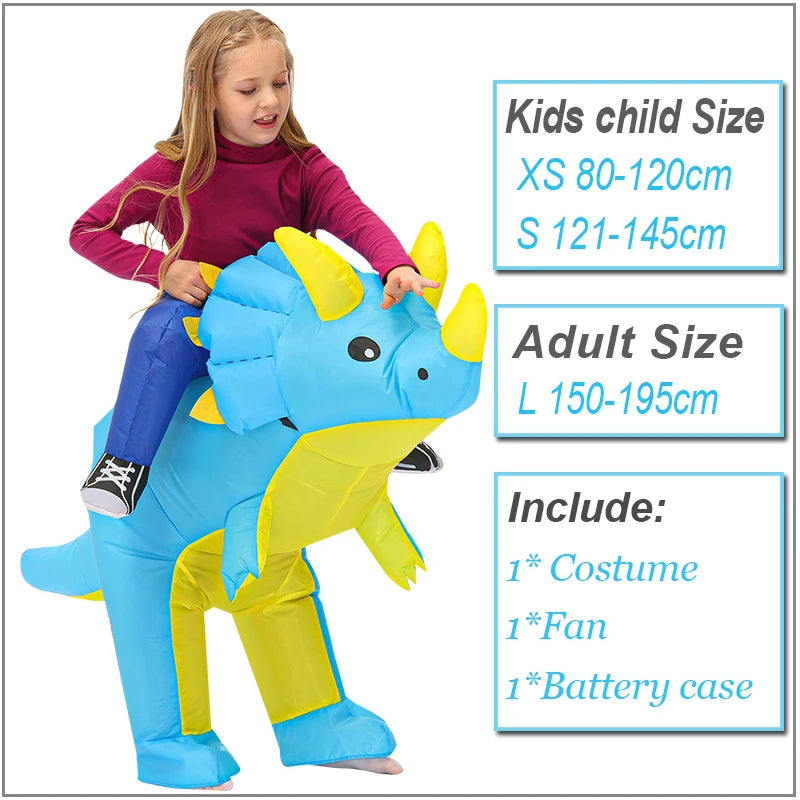 Inflatable Triceratops Dinosaur Costume for Kids - Fun for Halloween & Cosplay