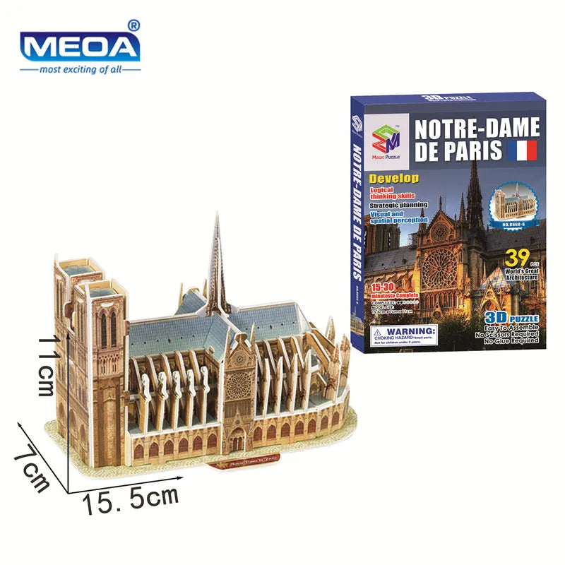 3D Puzzle | World Famous Architecture Buildings | 40 Styles Collection | Ages 6+