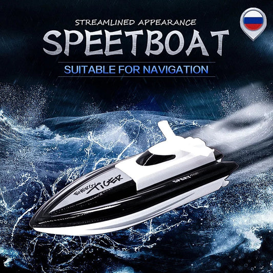 RC Boat 4.8v 500MAH 1:16 40 km/h High Speed Remote Control Boat 2.4g 4 - ToylandEU