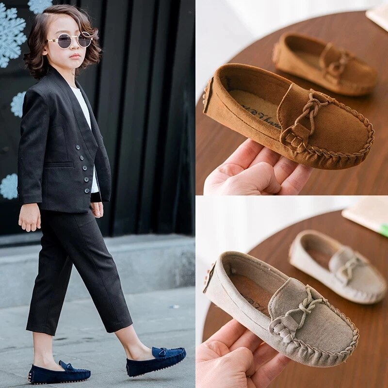 Fashionable Children's Leather Loafers for Casual Wear