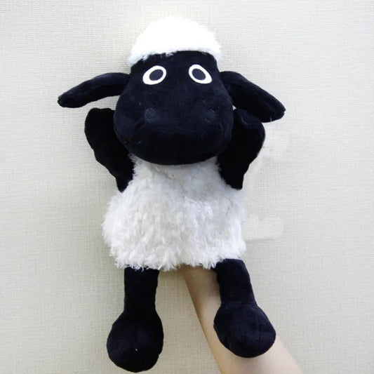 Black Sheep Hand Puppet Plush Toy - 30cm Forest Animal Pretend Play  Doll for Baby Kids