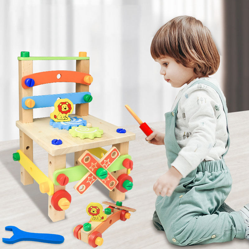 Wooden Montessori Chair Toy Set for Developing Children's Skills - ToylandEU