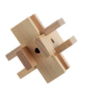 Wooden Geometric Brain Teaser Puzzle Game for All Ages - Toyland EU