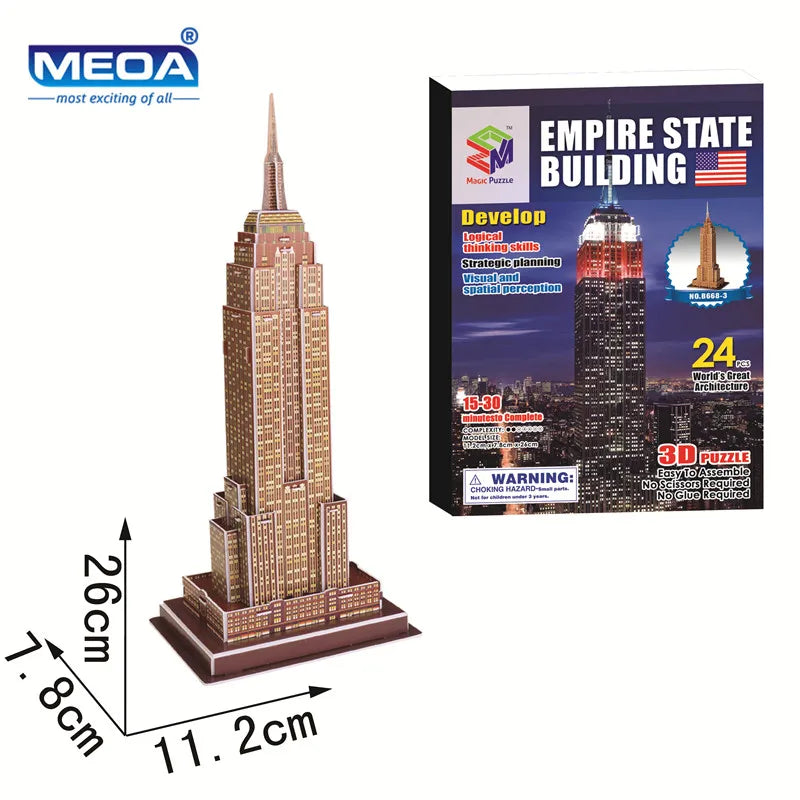 3D Puzzle | World Famous Architecture Buildings | 40 Styles Collection | Ages 6+
