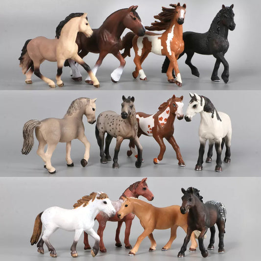 Realistic Animal Horse Action Figure Toy - Detailed Appaloosa Harvard Hannover Clydesdale Quarter Arabian Model - ToylandEU