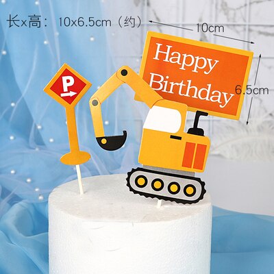 Excavator Cake Topper for Boys' Birthday Party Decoration Toyland EU Toyland EU
