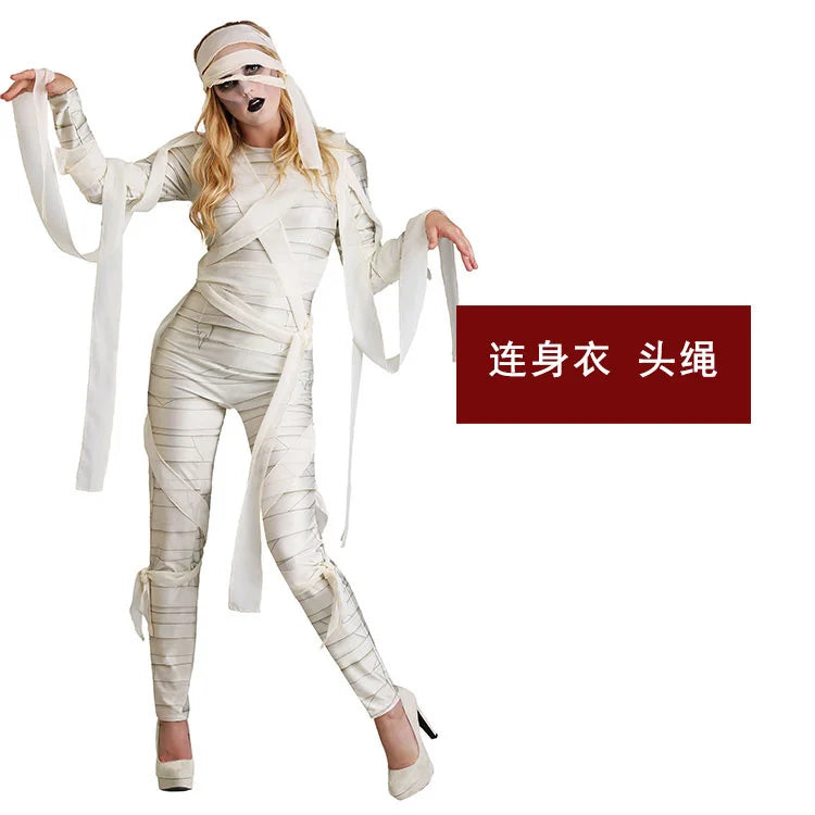 Eerie Mummy Zombie Costume Set for All Ages - Ideal for Halloween Fun