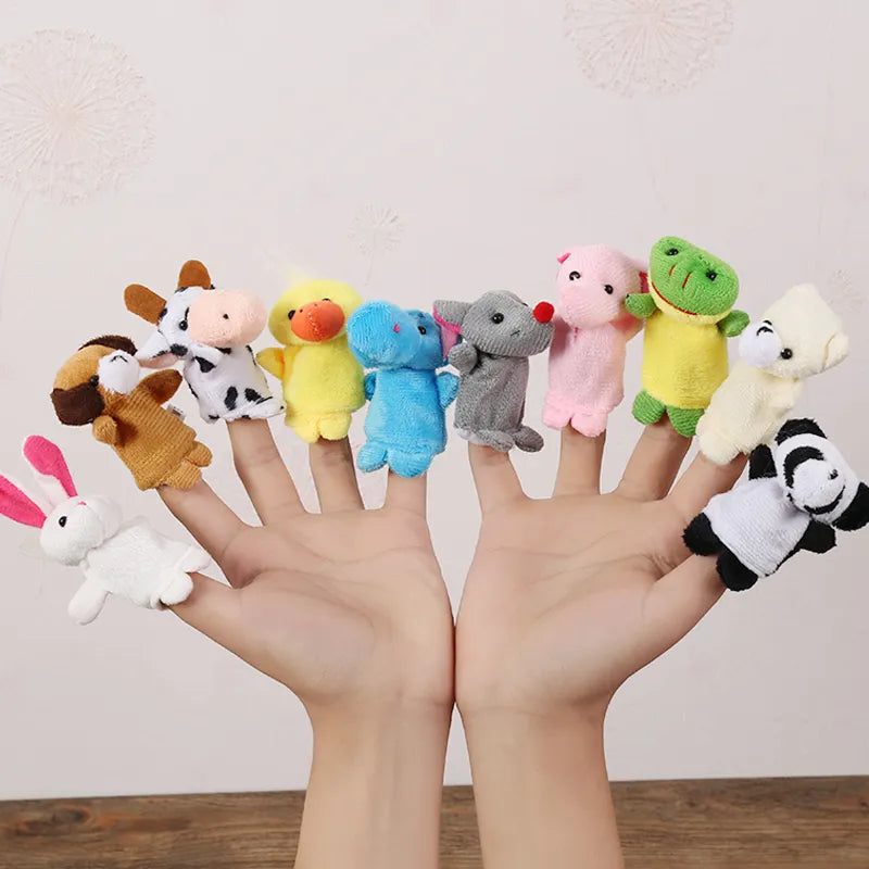 Baby Plush Toy  Animal Finger Puppet Set for Storytelling and Role Play - ToylandEU
