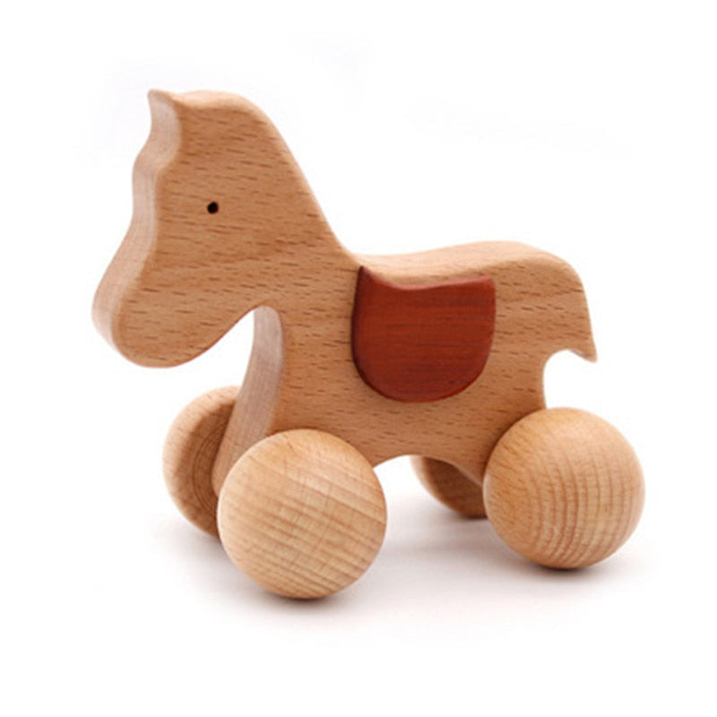 Wooden Animal Sensory Spinning Top Educational Toy - ToylandEU