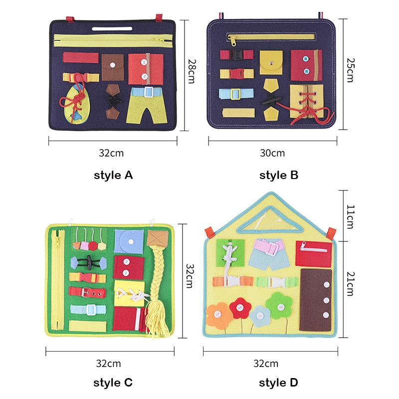 Educational Montessori Sensory Board for Babies and Toddlers - Animal Themed - ToylandEU