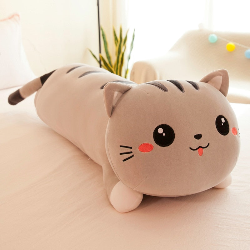 50/130 cm Long Cat Plush Pillow Toy - Soft Stuffed Animal for Kids - Gift for Girls - Home Decor - WJ290 - ToylandEU