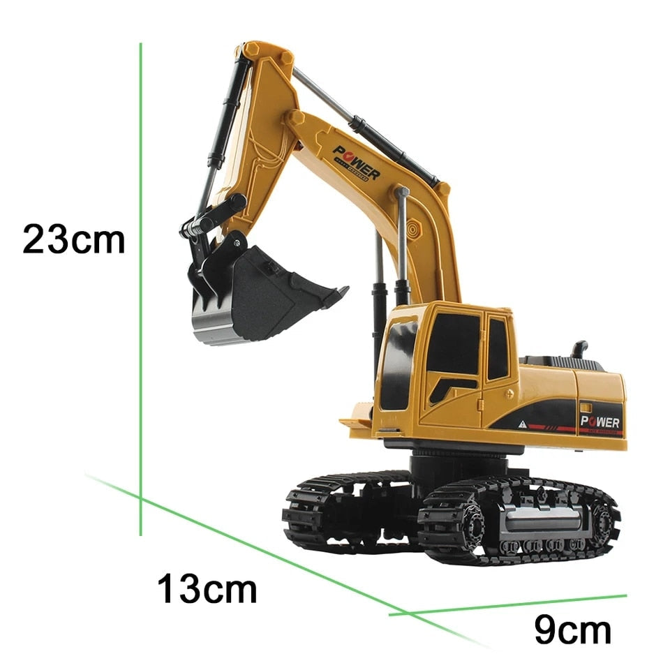 RC Engineering Excavator Toy Truck - 1:24 Scale Remote Control Vehicle