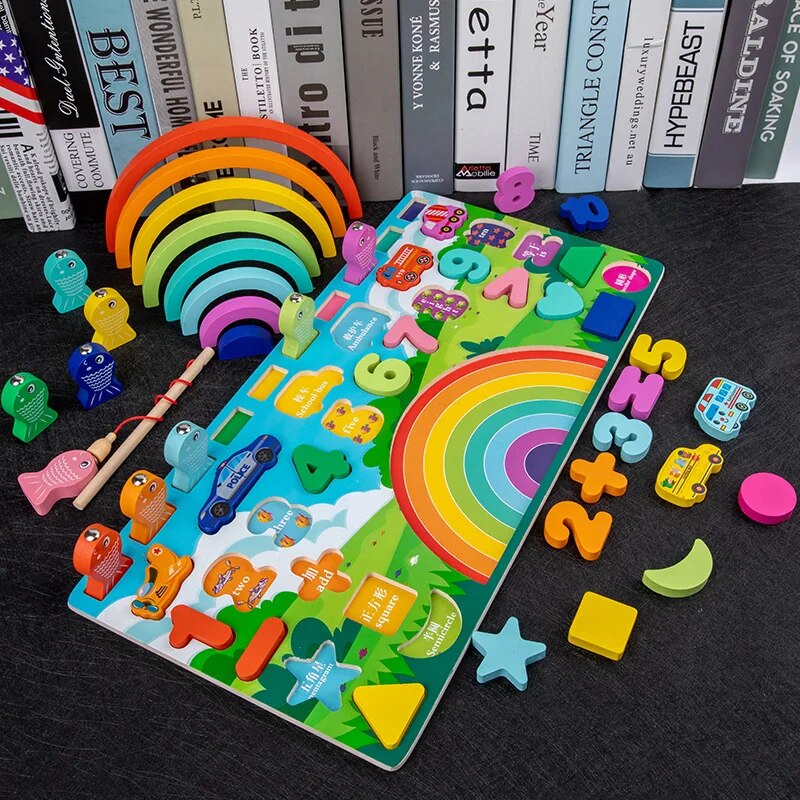 Rainbow Wooden Educational Toy Set for Early Childhood Development - ToylandEU