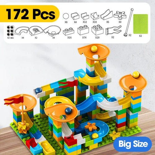 86-344pcs Marble Race Run Track Large Basic Building Block Funnel ToylandEU.com Toyland EU