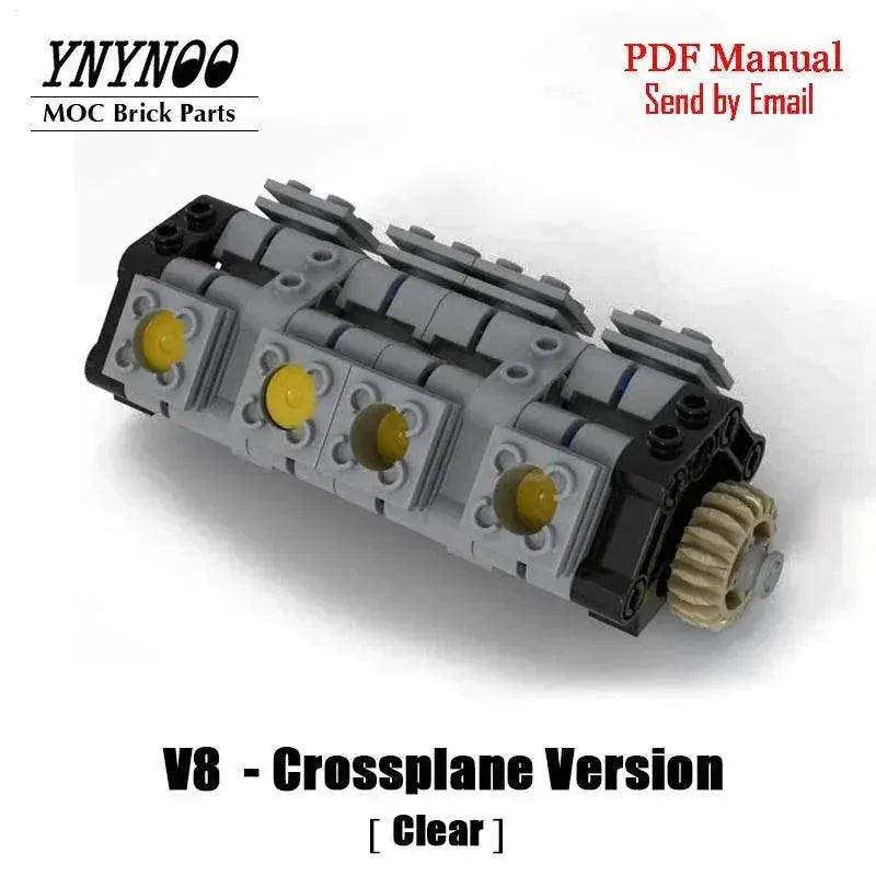 New Technical V8 Piston Engine MOC Building Blocks Building Bricks MOC - ToylandEU