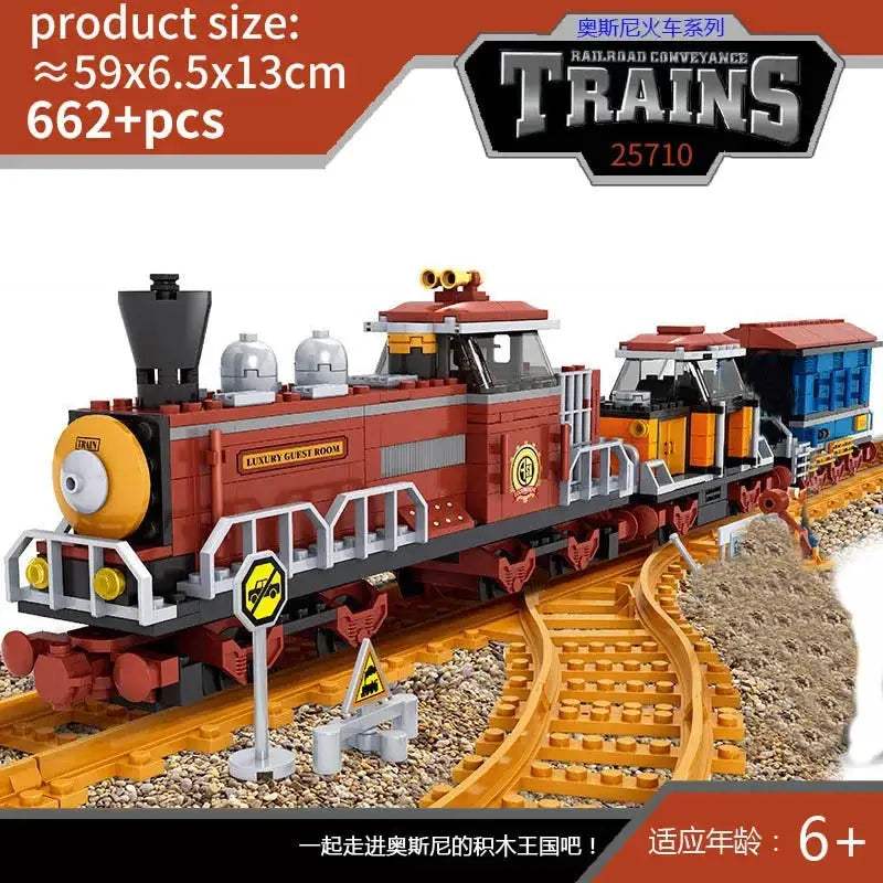 Lego Compatible City Train Set Building Blocks With Tracks - ToylandEU