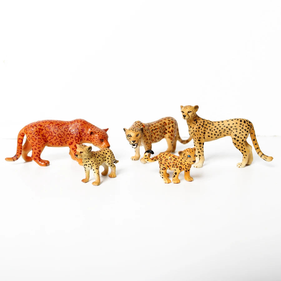 Wild Animal Kingdom PVC Figures Set with Cubs - Educational Toys and Cake Toppers - ToylandEU