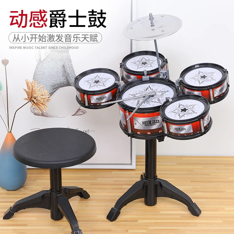 Simulation Drum Set Junior Drums Kit Jazz Drums Percussion Musical