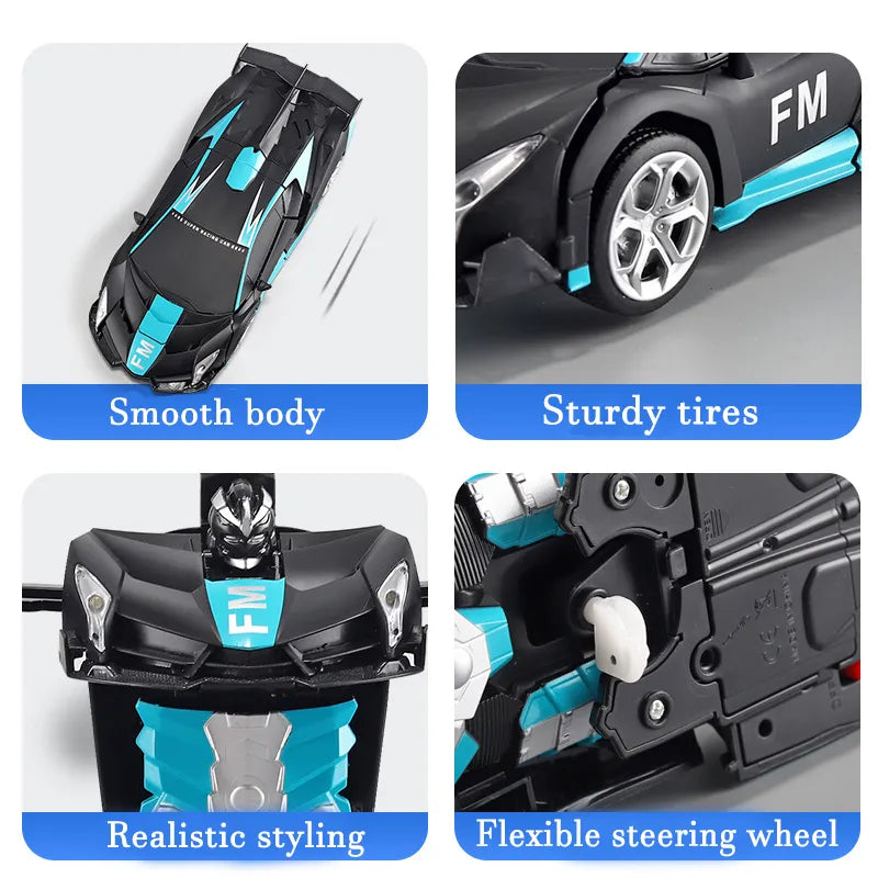 2in1 Electric RC Car adaptable Robots One-key Adaptable Car - ToylandEU