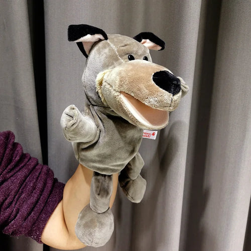 Long-Legged Animal Hand Puppet Plush Toys - Wolf, Lion, Panda, Raccoon ToylandEU.com Toyland EU
