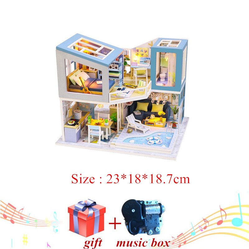 Miniature 3D Wooden Dollhouse Furniture Set - DIY Toy for Creative Play and Imaginative Fun Toyland EU Toyland EU