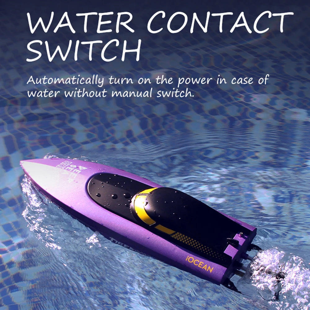 Rapid-Action Waterproof Remote Control Boat with USB Charging Cable