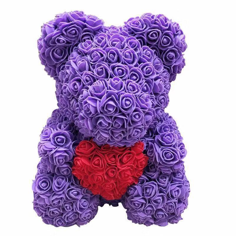 Flower Teddy Bear with Heart - Perfect Women's Gift Toyland EU