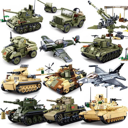 Military WW2 Airplane and Tank Model Construction Toys - ToylandEU