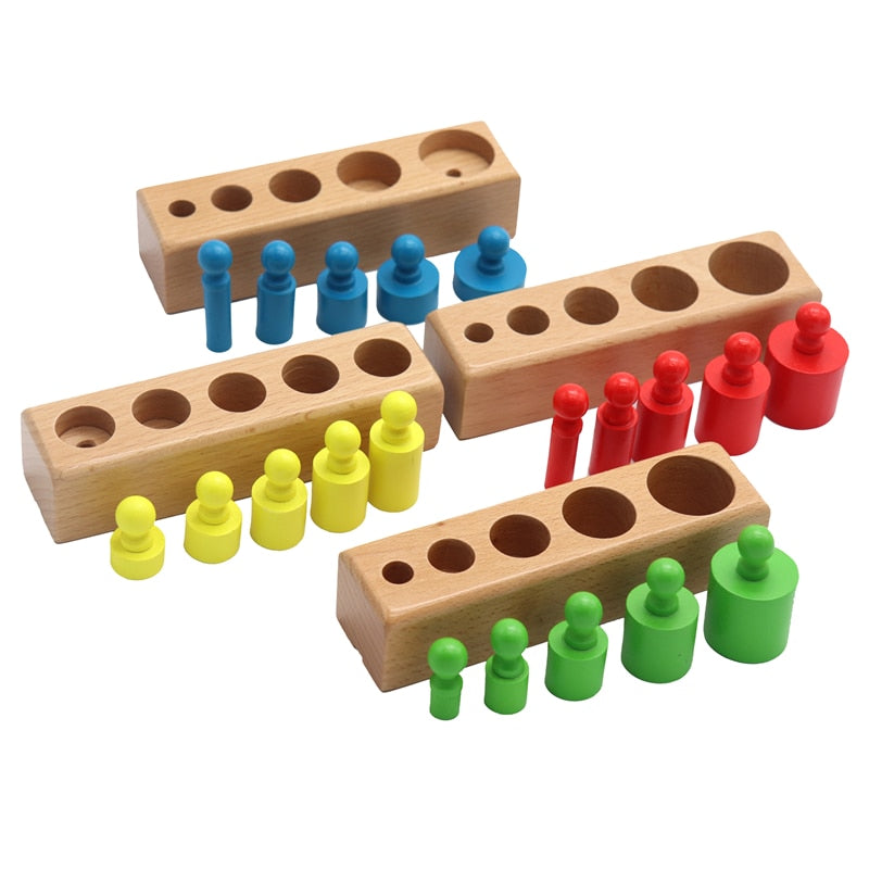 Cylinder Socket Montessori Toy for Baby Development and Sensory Practice - ToylandEU