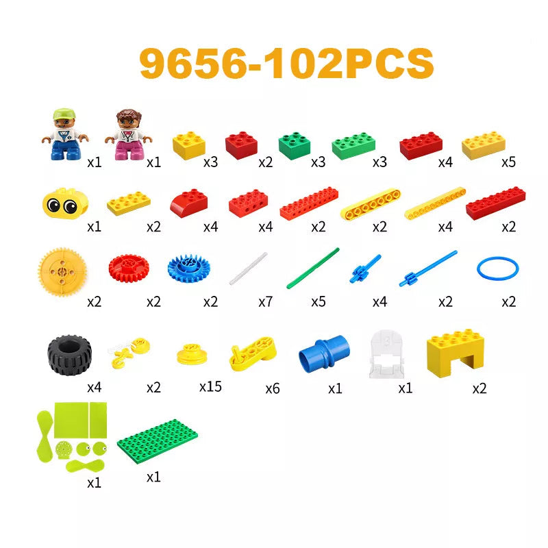 Motorized Particle Building Blocks DIY Set for Early Simple Machines Learning - ToylandEU