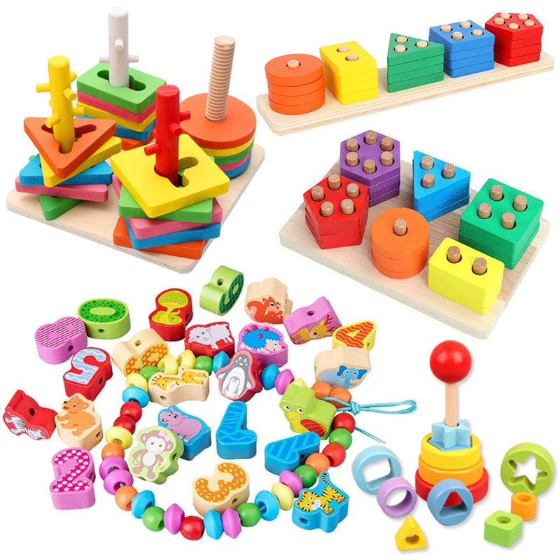 Wooden Animal Shape Puzzle Toy for Early Learning