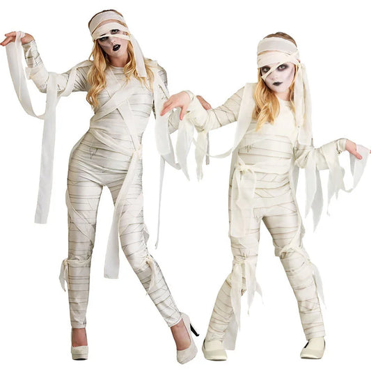 Eerie Mummy Zombie Costume Set for All Ages - Ideal for Halloween Fun