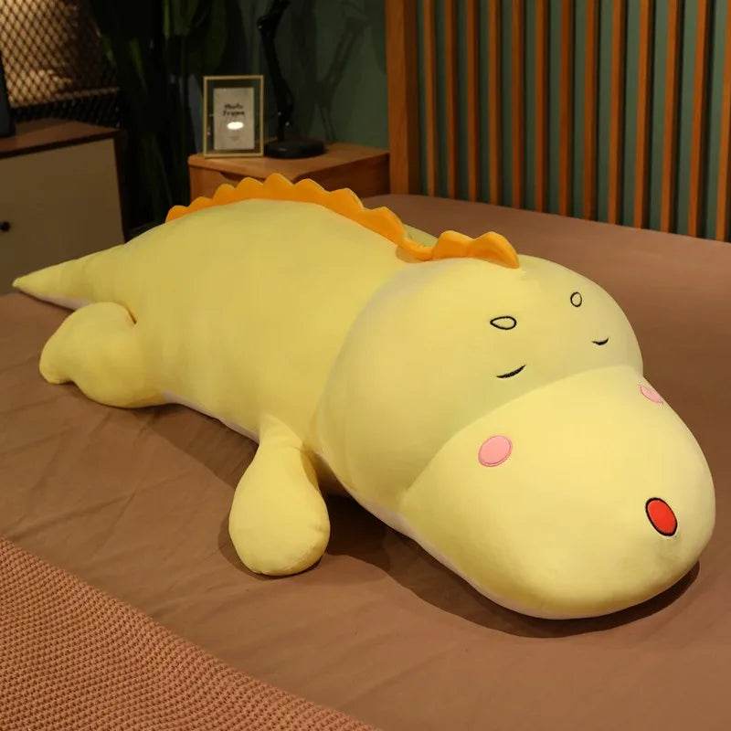 New Huggable Big Long Cute Dinosaur Plush Toy Soft Cartoon Crocodile Doll Girlfriend Pillow - ToylandEU
