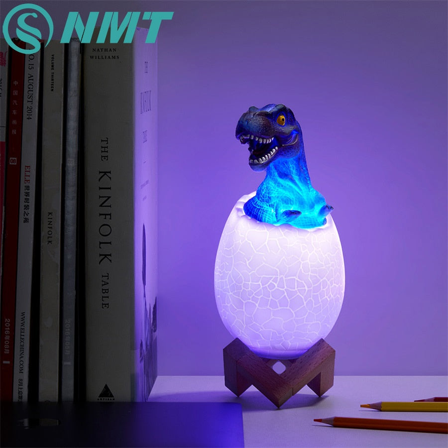 Dinosaur Egg Rechargeable LED Night Light with Remote Control