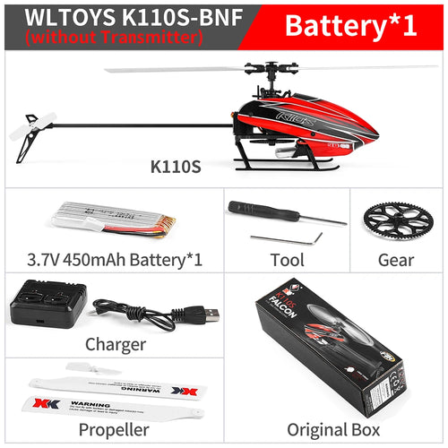 RC Wltoys XK K110S 6CH 3D 6G System Remote Control Toy Brushless Motor Toyland EU