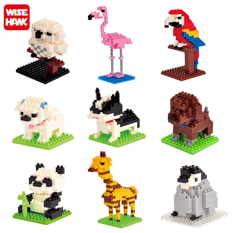 Kids Toy Mini Building Blocks Micro Bricks Eagle Moose Dog Cat Bird ToylandEU.com Toyland EU