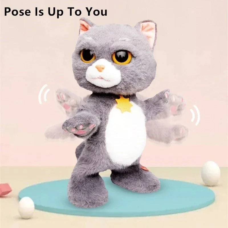 Large Robot Cat Toy Dancing Walking Talking Plush Pet - ToylandEU